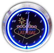 Las Vegas Sign Neon Clock