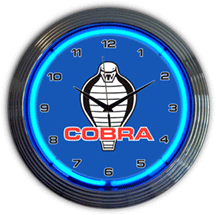 FORD COBRA NEON CLOCK