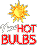 New Hot Bulbs Static Cling Window Sign