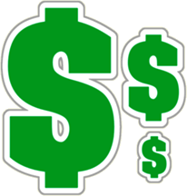 Dollar Sign Window Clings (Set of 12)
