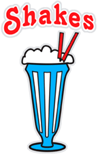 Shakes Window Cling Sign