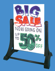 White Write On/Wipe Off Sidewalk Swinger Sign