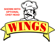 Wings Banner Window Cling Sign