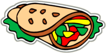Sandwich Wrap Graphic Window Cling